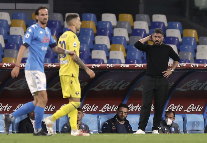 Gennaro Gattuso je Napoli vodil dve leti in z njim osvojil italijanski pokal. FOTO: Ciro De Luca/Reuters