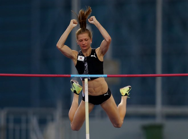 Tina Šutej je v Dohi poletela na četrto mesto. FOTO: Ibraheem Al Omari/Reuters