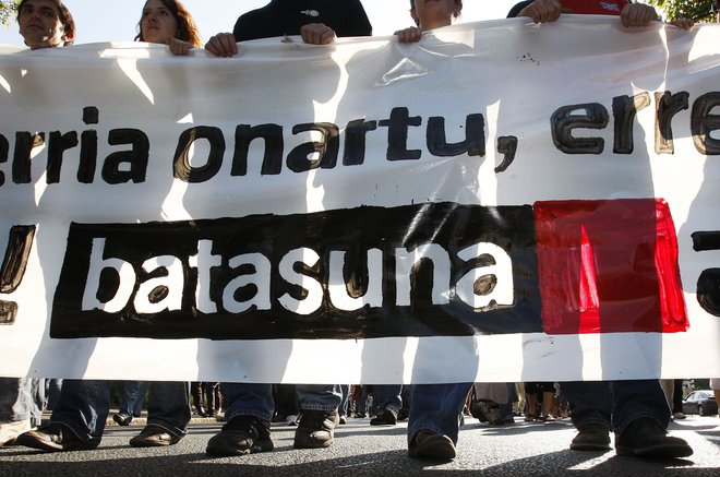 Med prepovedanimi strankami najdemo tudi tiste, ki so zastopale etnične manjšine. Najbolj znan je primer Batasune, radikalne baskovske nacionalistične stranke.&nbsp;FOTO: Regis Duvignau/Reuters