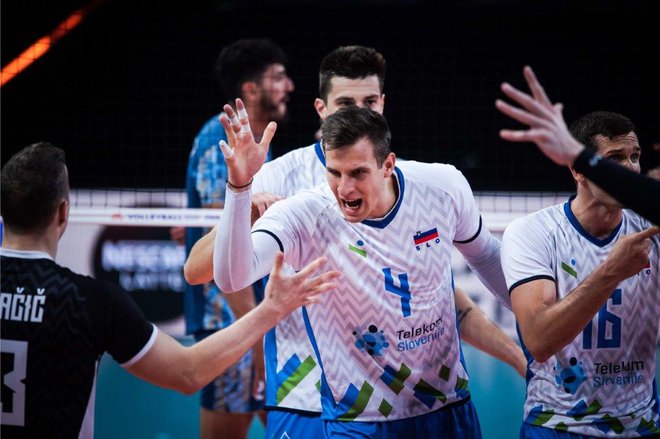 Srednji bloker slovenske izbrane vrste Jan Kozamernik je bil tudi proti Argentincem do skrajnosti motiviran za nov podvig. FOTO: FIVB