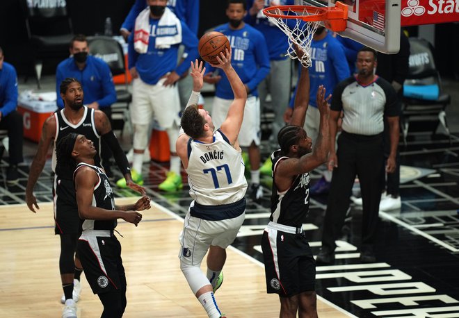 Luka Dončić je bil neustavljiv v prvem polčasu sedme tekme. FOTO: Kirby Lee/Usa Today Sports