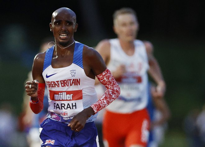 Mo Farah je bil v Birminghamu daleč od olimpijske norme. FOTO: John Sibley/Reuters