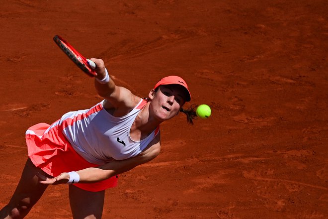 Tamara Zidanšek je prikazala novo vrhunsko predstavo na odprtem prvenstvu Francije. FOTO: Martin Bureau/AFP