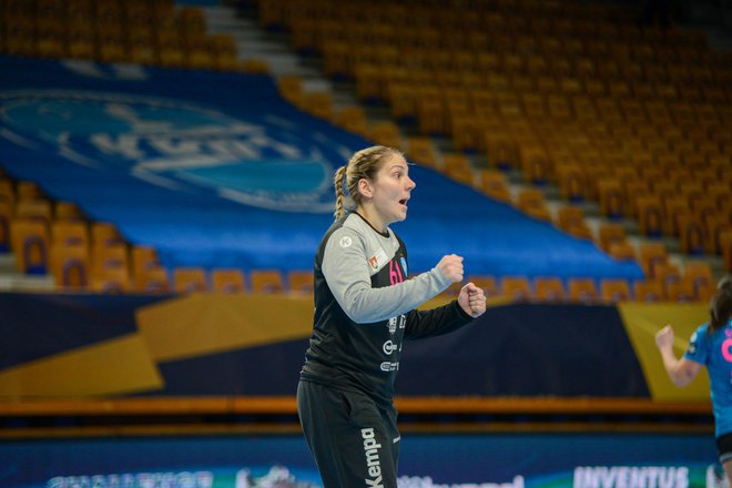 Jovana Risović je blestela v vratih serijskih državnih prvakinj v domačem prvenstvu in na tekmah lige prvakinj. FOTO: RK Krim Mercator