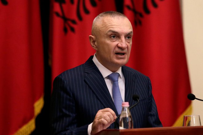 Albanski predsednik Ilir Meta. FOTO: Florion Goga/Reuters