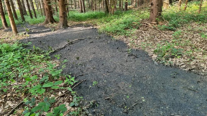 Smrdeča gmota se je razširila in pronicala v podtalje, sanacija bo izredno draga. FOTO: Občina Hoče - Slivnica