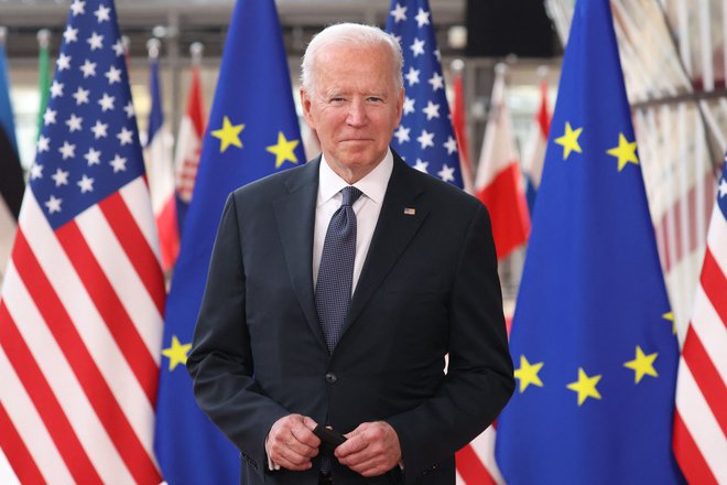 Ameriški predsednik Joe Biden v Bruslju. FOTO: Kenzo Tribouillard/AFP
