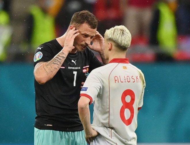 Marko Arnautović je albanskemu Makedoncu Ezgjanu Alioskemu omenjal kosovsko vojno. FOTO: Justin Setterfield/Reuters