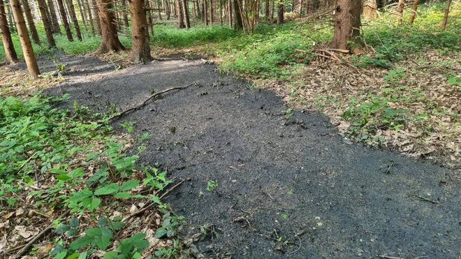 Dva tovornjaka sta prepeljala v Pivolo 200 ton blata. FOTO: Občina Hoče - Slivnica