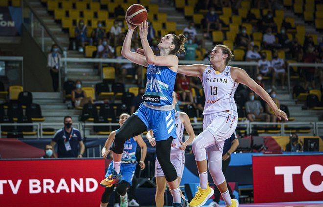 Eva Lisec ni mogla preprečiti visokega poraza proti Belgiji. FOTO: FIBA