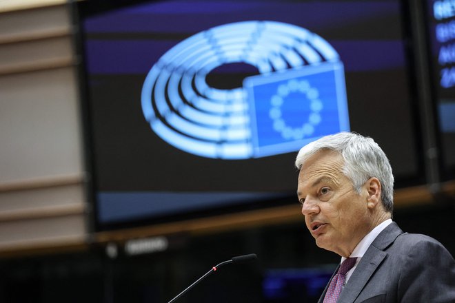 Evropski komisar za pravosodje Didier Reynders zahteva od Slovenije pojasnila o razlogih za preklic postopka imenovanja. Aris Oikonomou/AFP