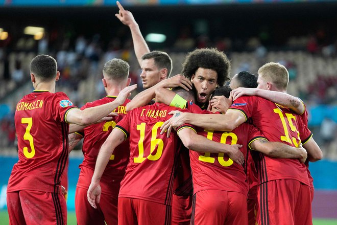 Belgija je četrti četrtfinalist, potem ko je izločila evropskega prvaka Portugalsko. FOTO: Thanassis Stavrakis/AFP