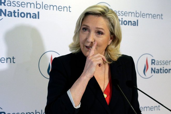 Marine Le Pen je upala, da bo njena skrajno desna stranka prvič zmagala v kateri od francoskih regij. FOTO: Geoffroy Van Der Hasselt/AFP