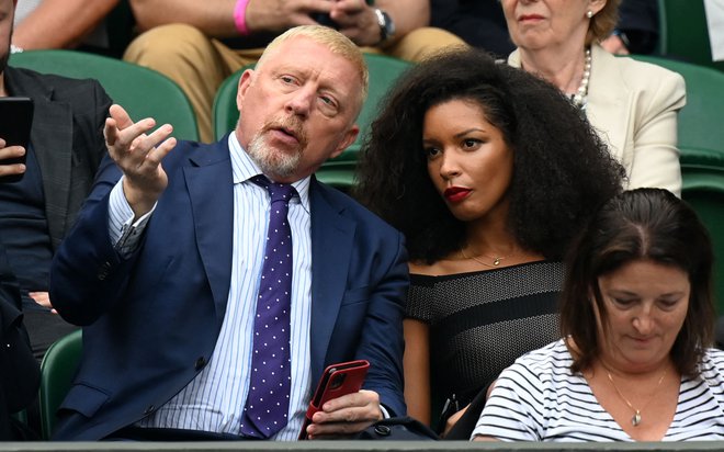 Boris Becker je v Wimbledonu vedno rado viden gost in tudi priljubljen med tamkajšnjimi teniškimi navdušenci. FOTO: Glyn Kirk/AFP