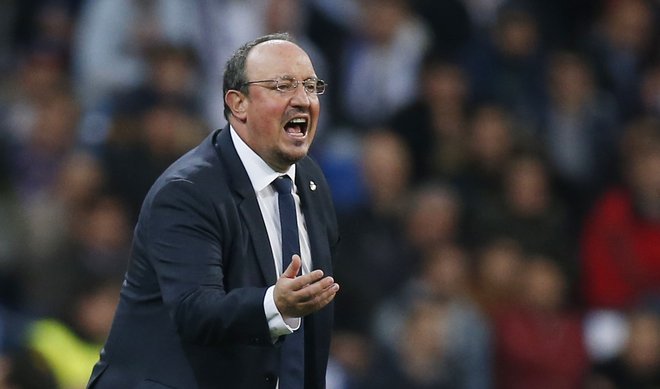 Rafael Benitez med tekmo lige prvakov, ko je še vodil madridski Real. FOTO: Sergio Perez/Reuters