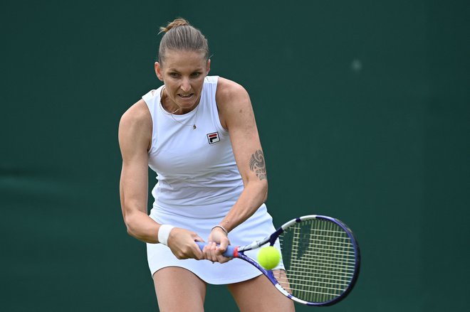 Karolina Pliškova je bila le premočna za slovensko junakinjo zadnjega Roland-Garrosa. FOTO: Glyn Kirk/AFP