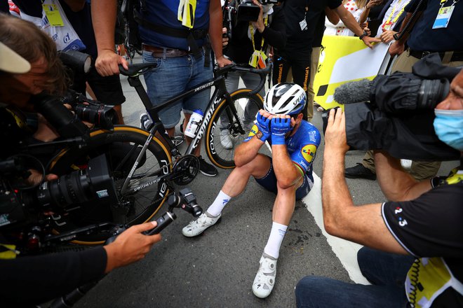 Ekipa Deceuninck&ndash;Quick-Step je v torek že slavila eno veliko zmago, saj je na četrti etapi dirke po Franciji slavil njen član Mark Cavendish (na fotografiji). FOTO: Tim De Waele/Reuters