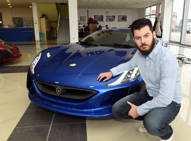 Mate Rimac je prehodil pot od gražnega podjetnika do izdelovalca superšportnih avtomobilov. FOTO: Denis Lovrovic/AFP
