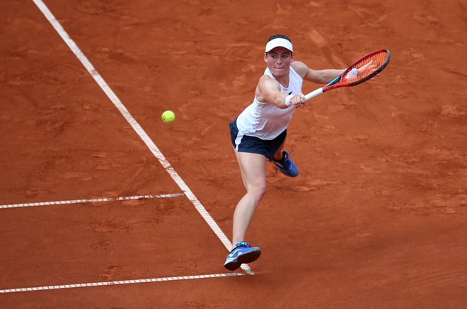 Tamara Zidanšek (na fotografiji) med obračunom s Pliškovo. FOTO: Cathrin Müller/Reuters