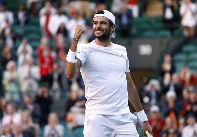 Matteo Berrettini si želi italijansko nedeljo v Londonu. FOTO: Peter Nicholls/Reuters