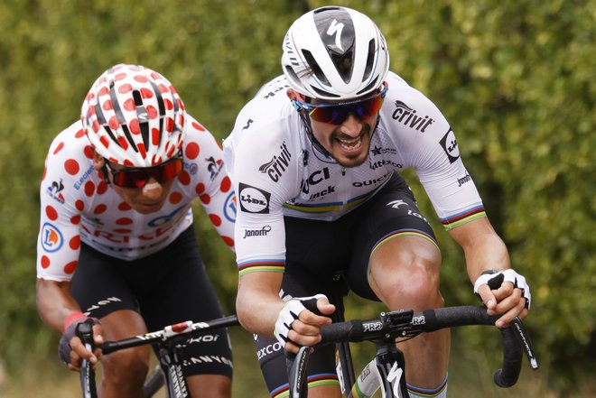 Julian Alaphilippe in njegovi rojaki bodo danes še posebej bojeviti. FOTO: Stephane Mahe/Reuters