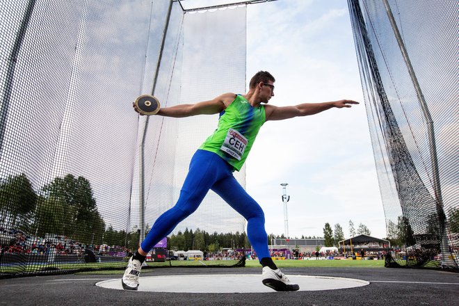 Kristjan Čeh ima v letošnji sezoni drugi najboljši izid v metu diska na svetu. FOTO: Christine Olsson/Reuters