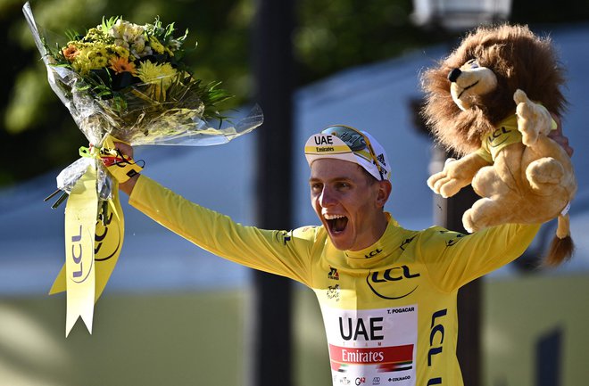 Tadej Pogačar je znova prvi na lestvici UCI. FOTO: Anne-christine Poujoulat/AFP