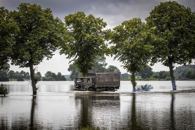 Poplavljeno območje na severu Nizozemske. FOTO:&nbsp;Vincent Jannink/AFP