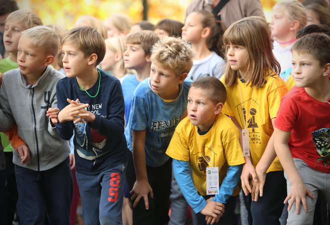 Prvenstvo OŠ Ljubljane v jesenskem krosu. FOTO:  Jure Eržen/Delo