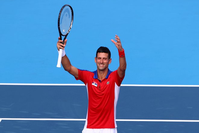 Novak Đoković je teniški turnir odprl s pričakovano zmago proti Bolivijcu Hugu Dellienu, potem pa se je sproščal v telovadnici. FOTO: Mike Segar/Reuters