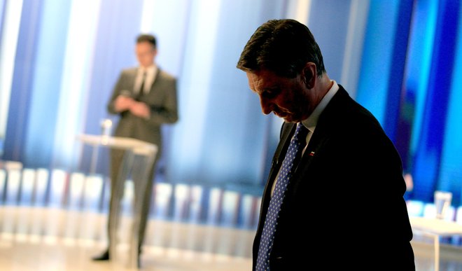 Marjan Šarec in Borut Pahor sta se ob soočenju pred predsedniškimi volitvami udarila tudi o stricih iz ozadja. Leva stran ima domače, desna jih ima pa v tujini. FOTO: Roman Šipić