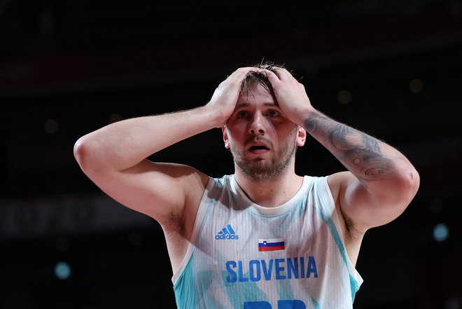 Razočaranje Luke Dončića je bilo izjemno. FOTO: Thomas Coex/AFP