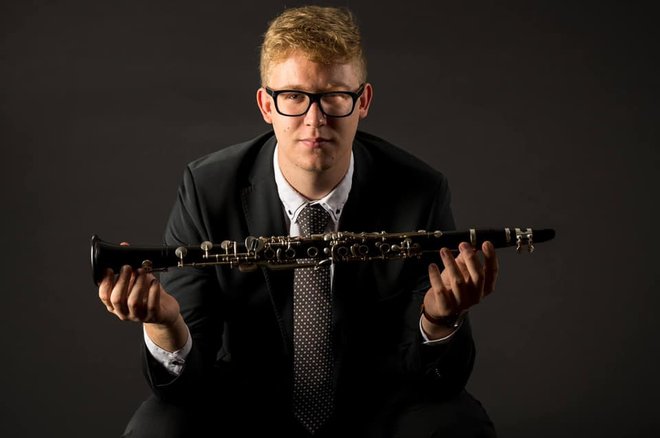 Je član orkestra Berlinske filharmonije, v katerem bo zaigral na basklarinetu, pred tem je bil član akademije orkestra Dunajskih filharmonikov. FOTO: Osebni arhiv