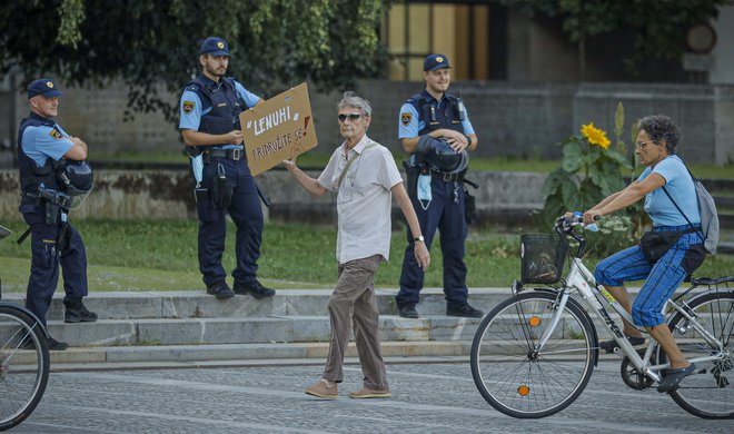 Petkov protest, 13. avgust 2021. FOTO: Jože Suhadolnik/Delo