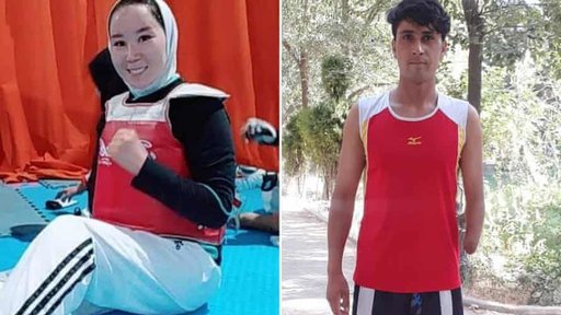 Zakija Hudadadi in Hosain Rasuli sta hotela iz Tokia v domovino in svet poslati sporočilo upanja in miru, vendar njuno letalo ni vzletelo. FOTO: Mednarodni paraolimpijski komite