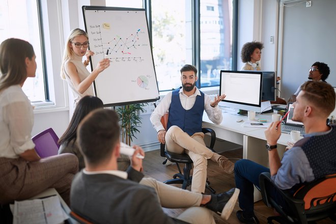 Pomembno je, da podjetja prepoznajo zaposlene s potencialom dizajnerskega razmišljanja in jih postavijo na ustrezna delovna mesta. FOTO: Lucky Business/Shutterstock