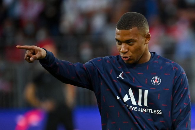 Mbappe (na fotografiji) bi lahko Pariz očitno zapustil še letos. FOTO: Loic Venance/AFP