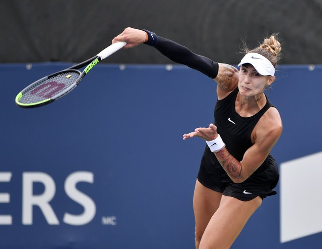 Polona Hercog je v Clevelandu po odlični partiji v prvem kolu, v drugem po tesnem dvoboju ostala praznih rok proti romunski tekmici. FOTO: Eric Bolte/Usa Today Sports
