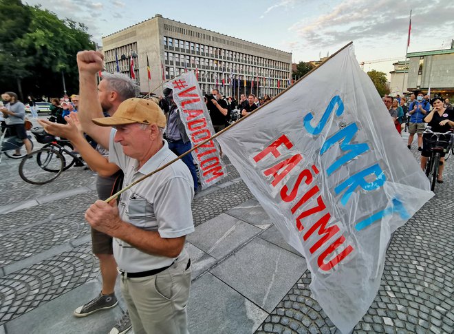 Petkov protest. FOTO: Jože Suhadolnik