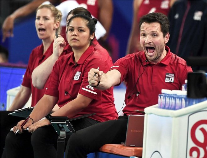 Luka Slabe je na olimpijskih igrah v Tokiu tlakoval zlato pot odbojkaric ZDA. FOTO: TeamUSA