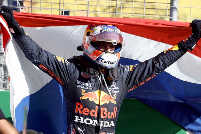 Max Verstappen ni skrival veselja. FOTO: Kenzo Tribouillard/AFP