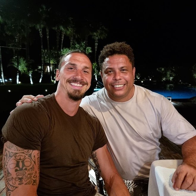 Ronaldo se je na počitnicah srečal tudi z Zlatanom Ibrahimovićem, ki nikoli ni skrival dejstva, da je Brazilec eden njegovih redkih vzornikov. FOTO: Instagram