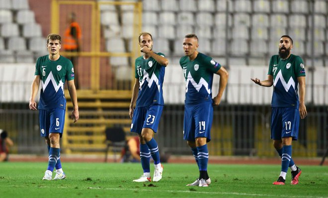 Slovenski nogometaši so razočarali na najtežji preizkušnji letošnjih kvalifikacij. FOTO: Antonio Bronić/Reuters