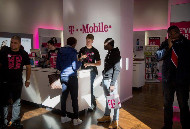 T-Mobile US ima tudi hitrejšo 5G povezavo kot konkurenti AT&amp;T in Verizon.<br />
Foto Michael Nagle/Bloomberg