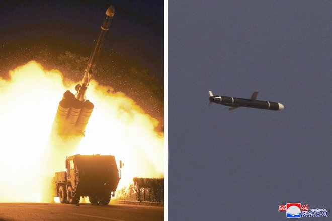 Glede na ocene nekaterih opazovalcev iz opisa izhaja, da je nova raketa morebiti zmožna nositi jedrske konice. FOTO: AFP