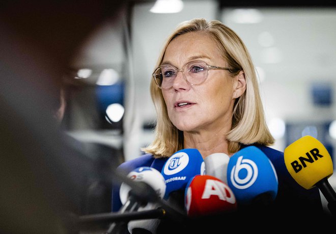 Sigrid Kaag je odstopila z mesta zunanje ministrice. FOTO: Sem Van Der Wal/AFP