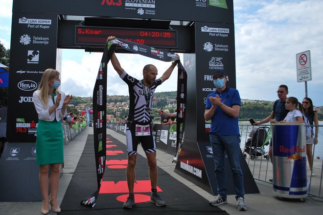 Sašo Kočar: Zadal sem si za cilj, da poskusim zmagat. Če že imamo to preizkušnjo v Sloveniji, potem je prav, da enkrat zmagamo tudi Slovenci. FOTO: Ironman Slovenija