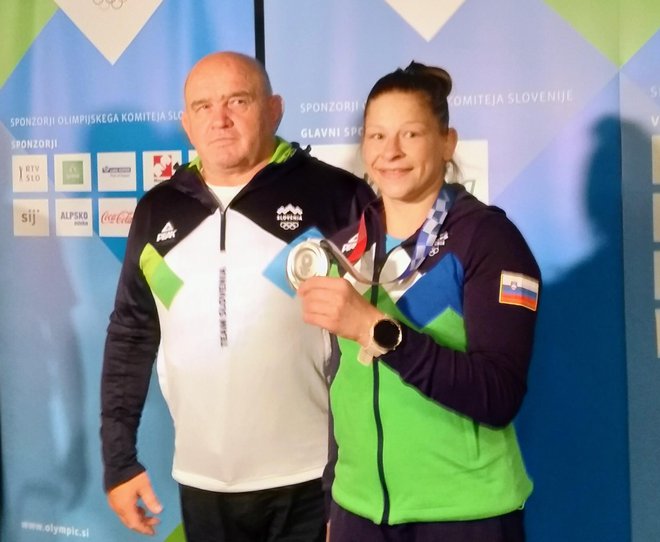 Marjan Fabjan je opozoril tudi na pomanjkljivosti pri Judo zvezi Slovenije in dejstvo, da je zlata Tina Trstenjak (oba na fotografiji) po povratku iz Tokia ostala brez sprejema. FOTO: Miha Šimnovec