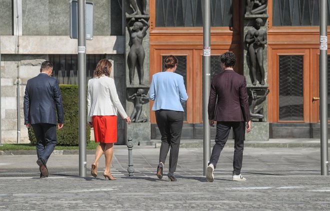 V četverčku je dozorelo spoznanje, da je antijanšizem nujen, še zdaleč pa ne zadosten pogoj za uspeh koalicije. FOTO: Blaž Samec/Delo