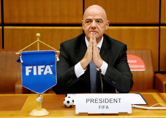 Predsednik Fife Gianni Infantino. FOTO: Leonhard Foeger/Reuters